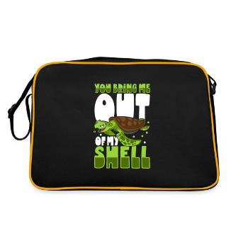 Boxer Boxing Turtle Turtles Sea Ocean Reptile - Retro Bag - black/gold - Back