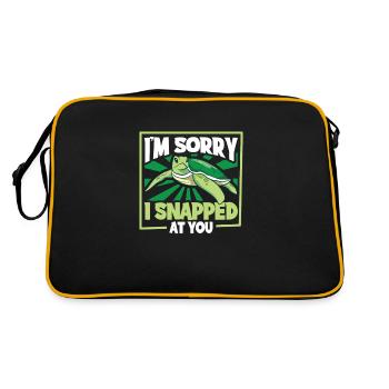 Boxer Boxing Turtle Turtles Sea Ocean Reptile - Retro Bag - black/gold - Back