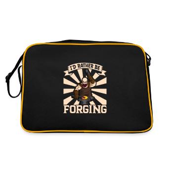 Forgeron Métallurgiste Bladesmith Métal - Sac Retro - noir/or - Dos
