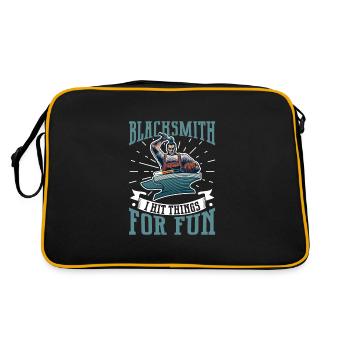 Forgeron Métallurgiste Bladesmith Métal - Sac Retro - noir/or - Dos