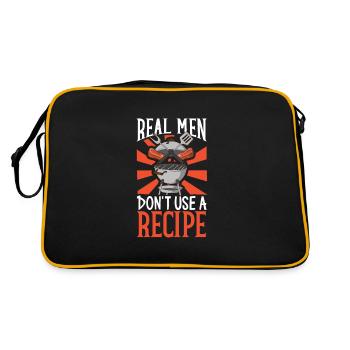 Barbecue Grill Grillades Grillmaster Barbecue Viande de bœuf - Sac Retro - noir/or - Dos