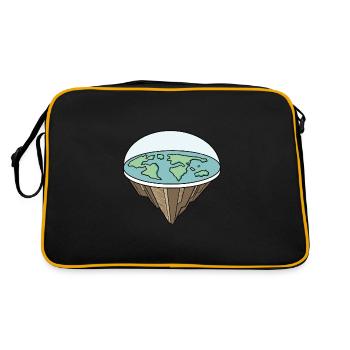 Théorie de la Terre plate Terre plate Armée de la Terre plate Terre - Sac Retro - noir/or - Dos