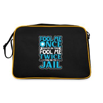 Police Policier Bureau de police - Sac Retro - noir/or - Dos