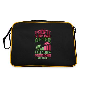 Stock Exchange Traders, Forex Traders, Investor Trading - Retro Bag - black/gold - Back