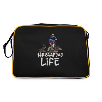 Dirt Bike Dirt Bike Riding Motocross Dirt Biking - Retro Tasche - Schwarz/Gold - Hinten