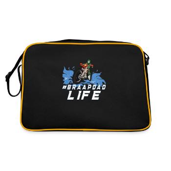 Dirt Bike Dirt Bike Riding Motocross Dirt Biking - Retro Tasche - Schwarz/Gold - Hinten