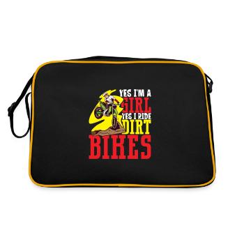 Dirt Bike Dirt Bike Riding Motocross Dirt Biking - Retro Tasche - Schwarz/Gold - Hinten
