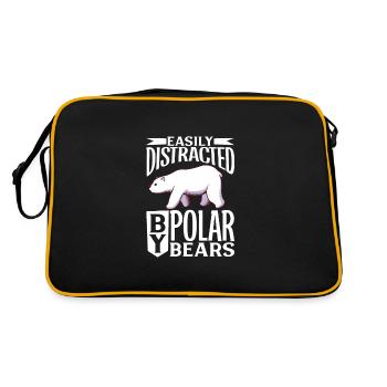 Polar Bear Global Warming Artic Seal hunting Ursus - Retro Bag - black/gold - Back