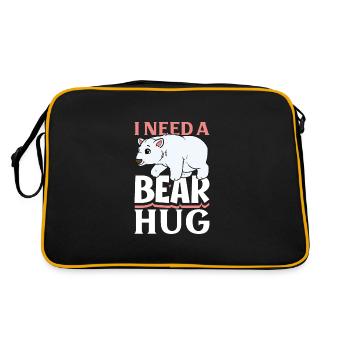 Polar Bear Global Warming Artic Seal hunting Ursus - Retro Bag - black/gold - Back