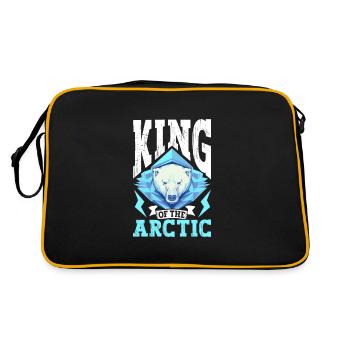 Polar Bear Global Warming Artic Seal hunting Ursus - Retro Bag - black/gold - Back