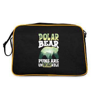 Polar Bear Global Warming Artic Seal hunting Ursus - Retro Bag - black/gold - Back