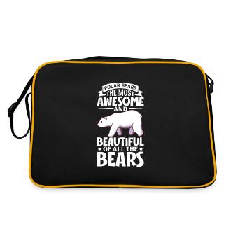 Polar Bear Global Warming Artic Seal hunting Ursus - Retro Bag - black/gold - Back