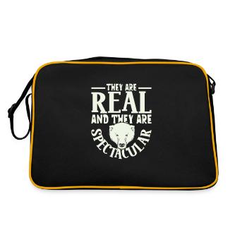 Polar Bear Global Warming Artic Seal hunting Ursus - Retro Bag - black/gold - Back