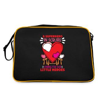 Infirmière pédiatrique Soins infirmiers pédiatriques Petite infirmière humaine - Sac Retro - noir/or - Dos