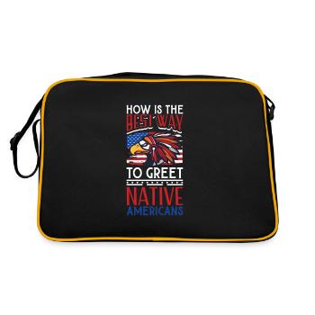 Aborigènes indiens Histoire des peuples autochtones - Sac Retro - noir/or - Dos