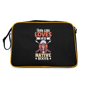 Aborigènes indiens Histoire des peuples autochtones - Sac Retro - noir/or - Dos