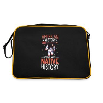 Aborigènes indiens Histoire des peuples autochtones - Sac Retro - noir/or - Dos