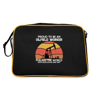 Oilfield Wife Roughneck Oil Drilling Frac crew - Retro Bag - black/gold - Back