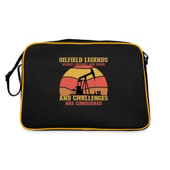 Oilfield Wife Roughneck Oil Drilling Frac crew - Retro Bag - black/gold - Back