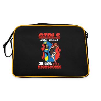 Pinball Machine Pinball Player Funny Pinball - Retro Bag - black/gold - Back