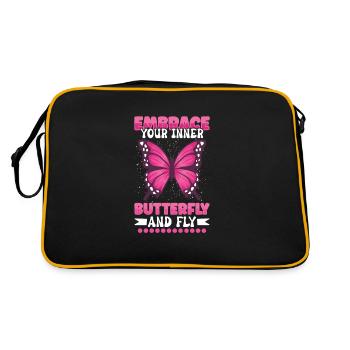 Insecte papillon monarque Monarque Habitat - Sac Retro - noir/or - Dos