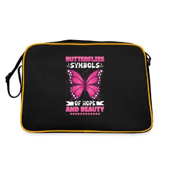 Insecte papillon monarque Monarque Habitat - Sac Retro - noir/or - Dos