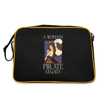Pirate Bateau Pirate Femme Capitaine Pirate - Sac Retro - noir/or - Dos