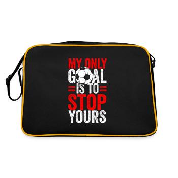 Football My goal is to stop your goals - Retro Bag - black/gold - Back