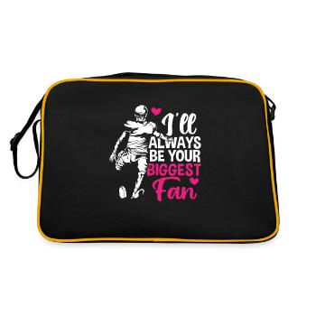 Football Je serai toujours ton plus grand fan - Sac Retro - noir/or - Dos