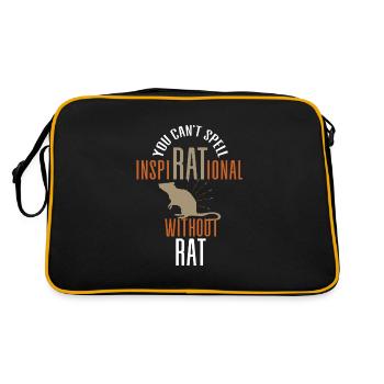 Conseil Vous ne pouvez pas épeler InspiRATional - Sac Retro - noir/or - Dos