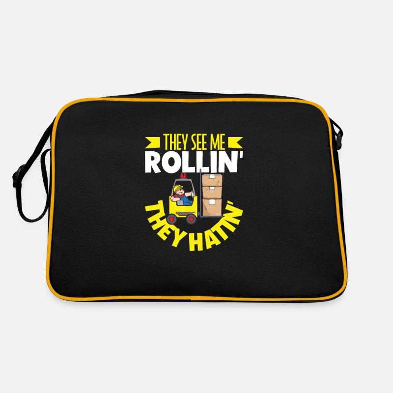 Forklift Driver Warehouse Forklift Retro Bag