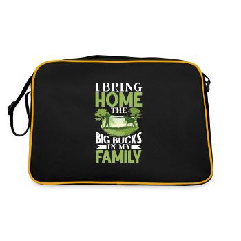 Deer Hunting Deer Hunters Hunting Season Buck Hunting - Retro Bag - black/gold - Back