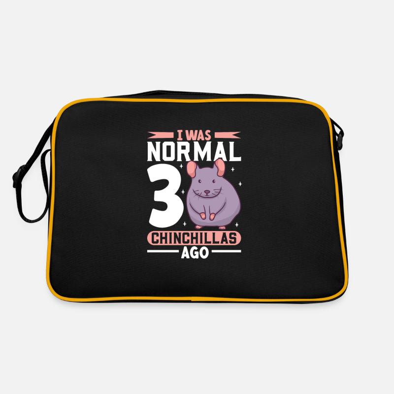 Chinchilla Liebhaber Geschenk Geschenkidee - Retro Tasche - Schwarz/Gold