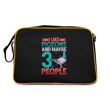 Pigeon Pigeon Racing Colombophile Pigeonnier Gardien de pigeons - Sac Retro - noir/or - Dos