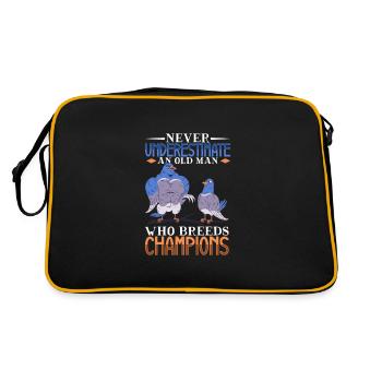 Pigeon Pigeon Racing Colombophile Pigeonnier Gardien de pigeons - Sac Retro - noir/or - Dos
