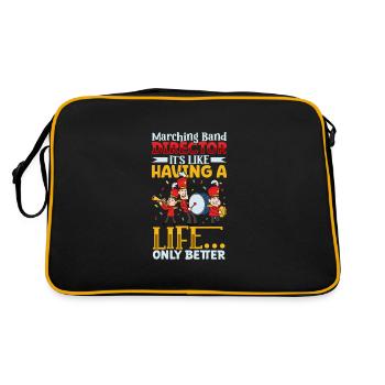 Marching Band Clarinetist School Rehearsal Music - Retro Bag - black/gold - Back