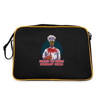 Funny Zombie Cook Cooking Horror Cook Undead - Retro Bag - black/gold - Back