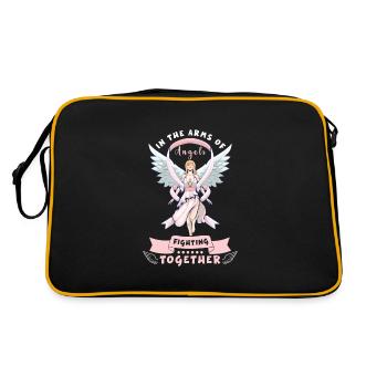 Breast cancer Awareness Support Survivors Pink - Retro Bag - black/gold - Back