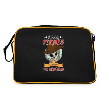 Horror Pirate Pirate Ship Pirate Captain Horror - Retro Bag - black/gold - Back
