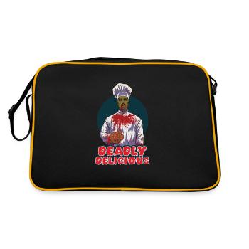 Funny Zombie Cook Cooking Horror Cook Undead - Retro Bag - black/gold - Back