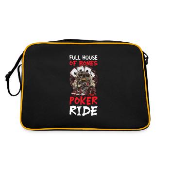 Poker Casino Poker Player Gambling Roulette - Retro Bag - black/gold - Back
