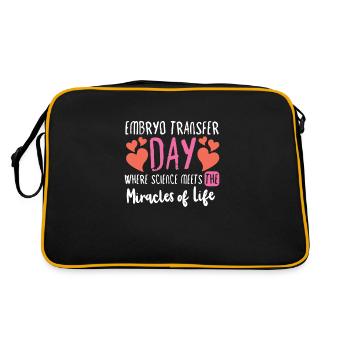 Day of embryo transfer IVF in vitro fertilization - Retro Bag - black/gold - Back