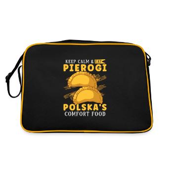 Pierogi Polish Food Polish heritage Polska Food - Retro Tasche - Schwarz/Gold - Hinten