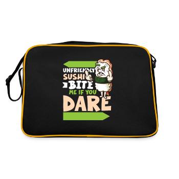 Drôle de sushis malheureux Nourriture japonaise Miso-Malheureux - Sac Retro - noir/or - Dos
