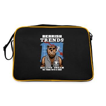 Stock Exchange Traders, Forex Traders, Investor Trading - Retro Bag - black/gold - Back