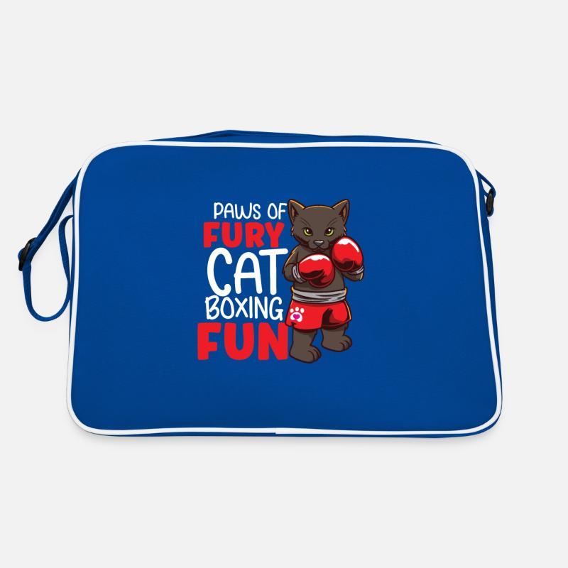 Katze Boxen Boxring Boxerhandschuhe Boxkämpfer Retro Tasche