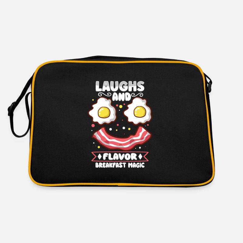 Drôle de poitrine rapide menu bacon commencer la matinée Sac Retro