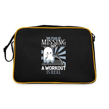 Bodybuilding Powerlifting Gewichtheben Fitness - Retro Tasche - Schwarz/Gold - Hinten
