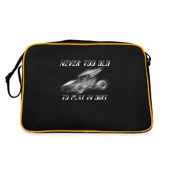 Sprint Car Mom Dirt Track Racing Race Day - Sac Retro - noir/or - Dos