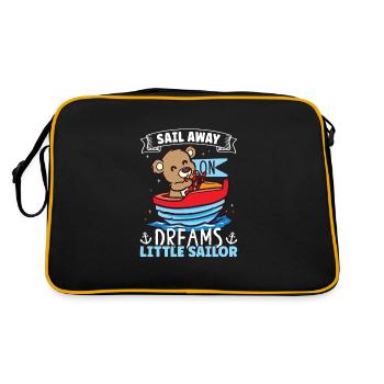 Bateau papa Capitaine Pontoon Sailor Croisière - Sac Retro - noir/or - Dos